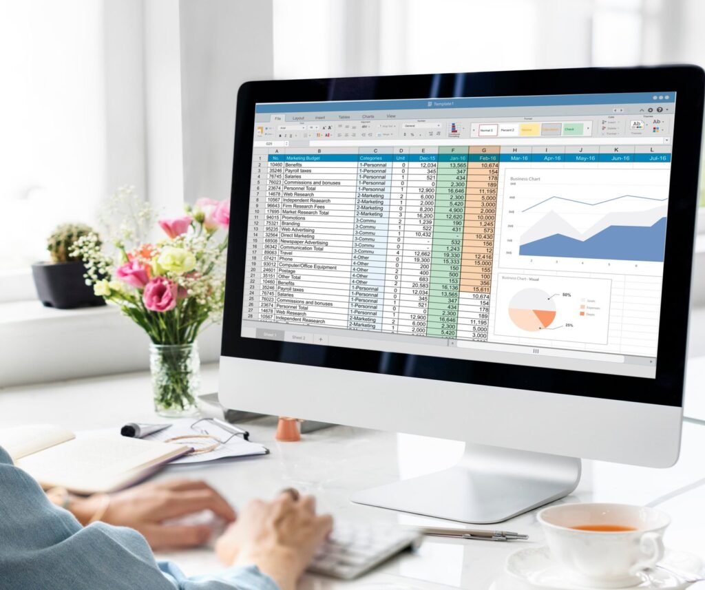 Excel rapport d information sur les donnees concept de strategie de statistiques