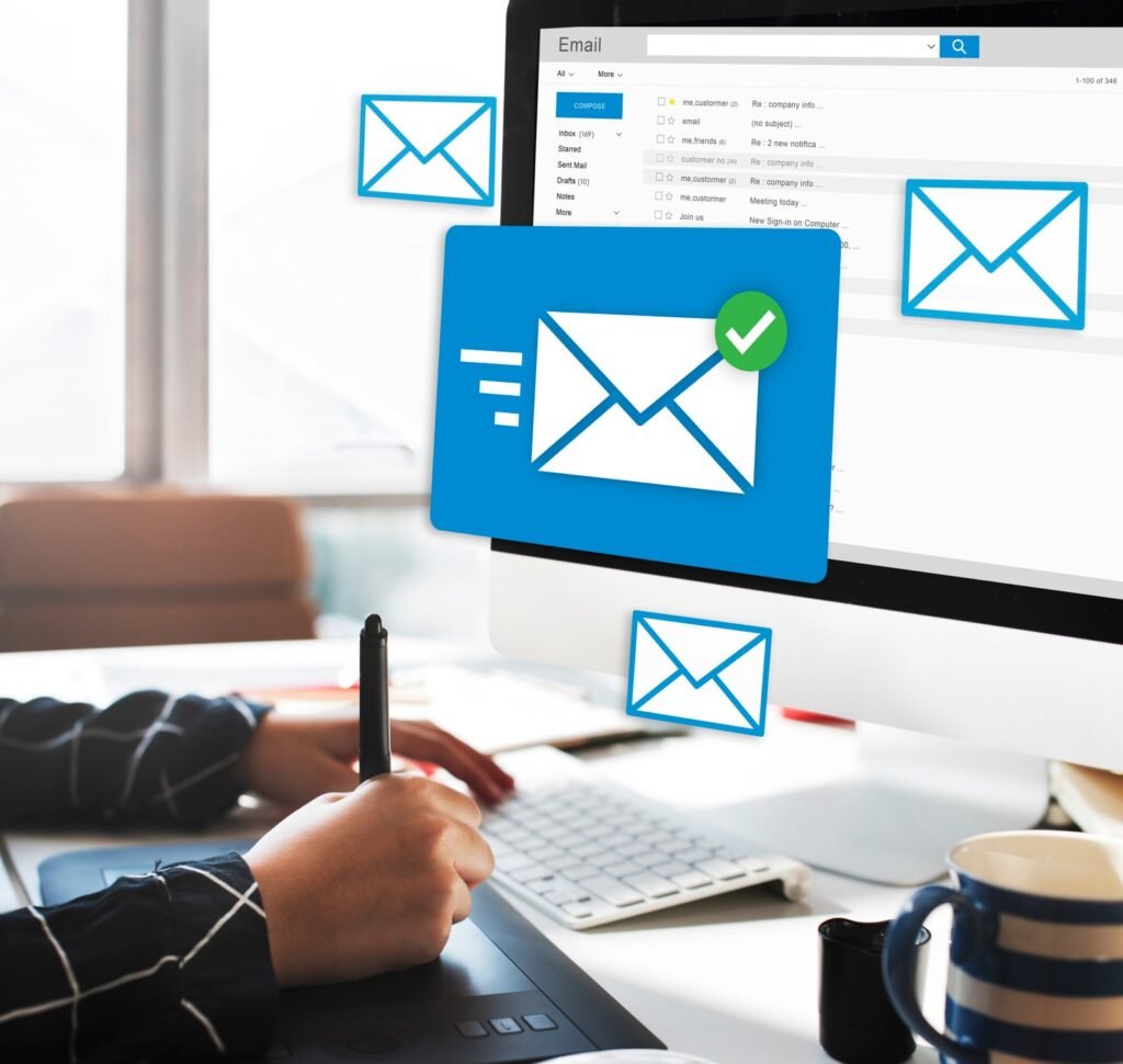 outlook message chat en ligne concept de texte social