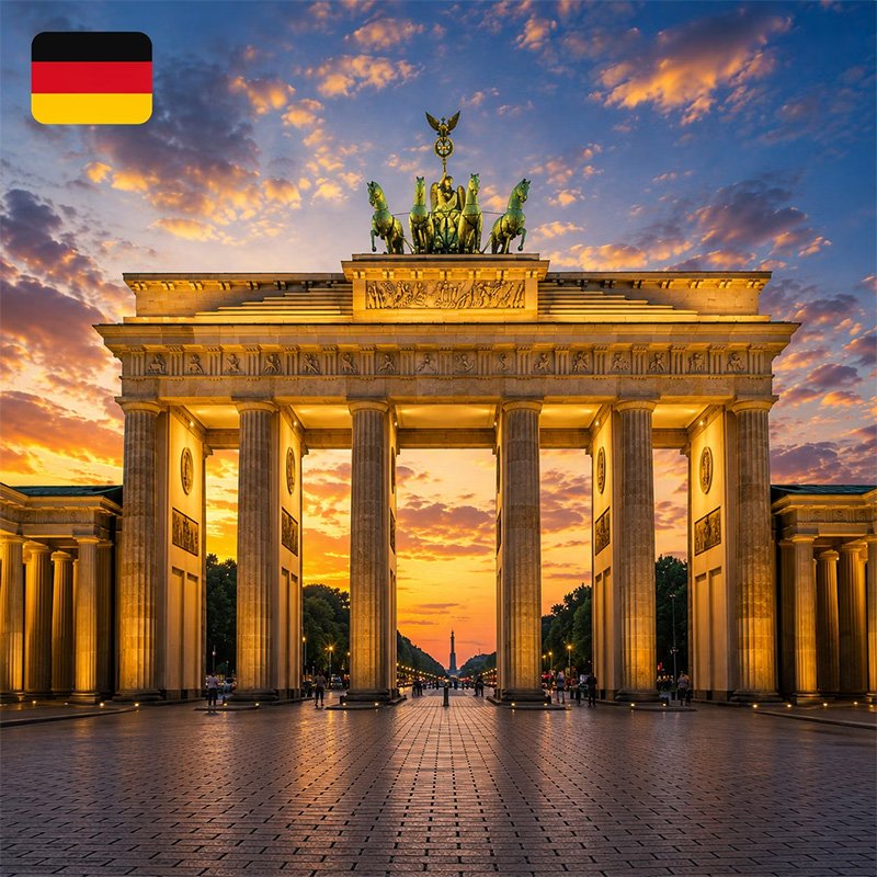Drapeau de l'Allemagne, symbole de la formation allemand professionnel Arksos